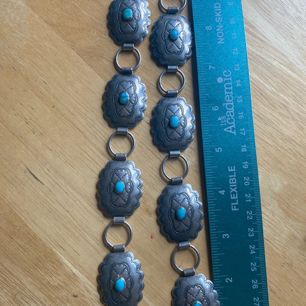 Native Sterling Silver & Turquoise Belt